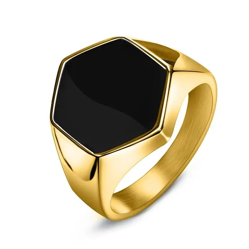 "APOLLO" Gold Plated Signet Ring