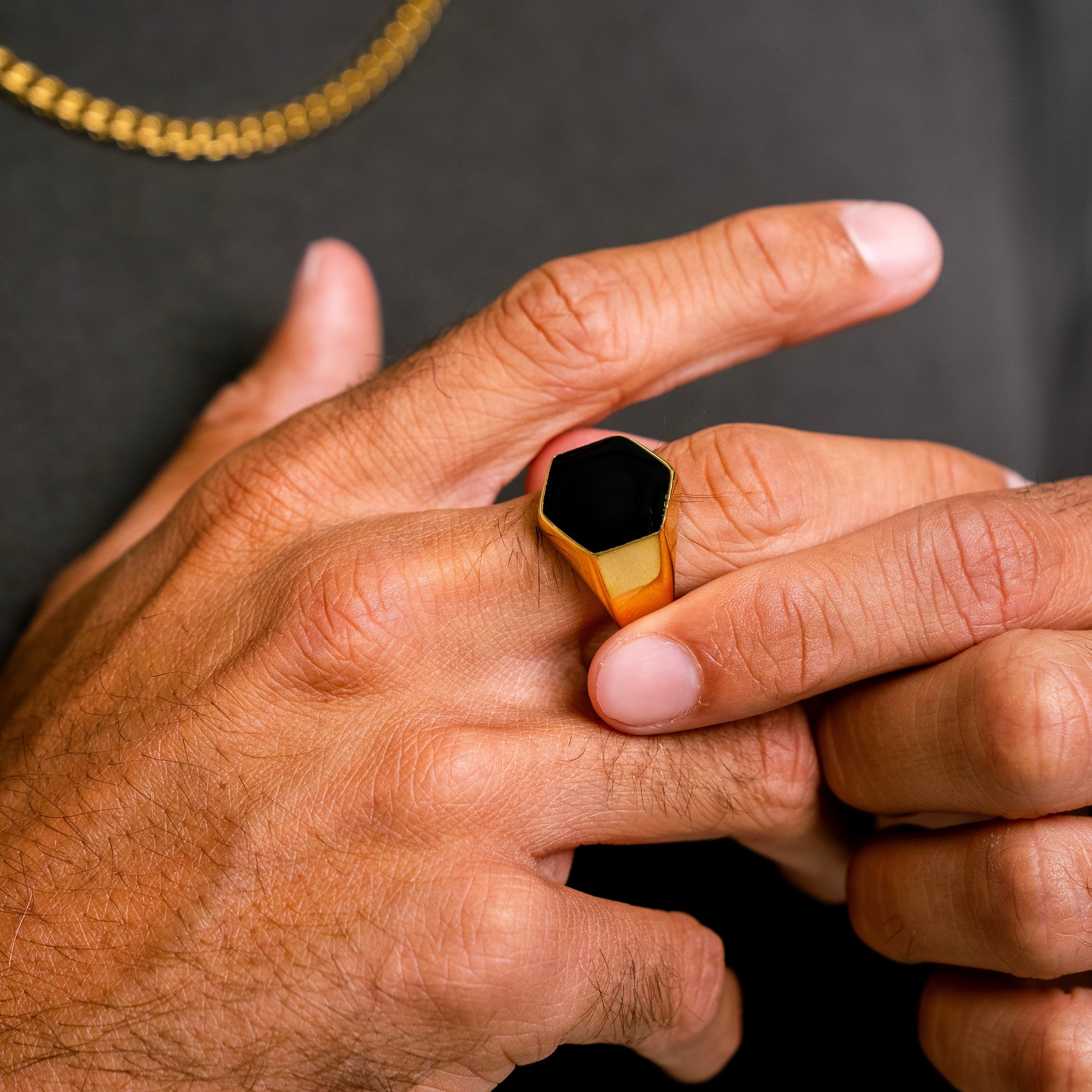 "APOLLO" Gold Plated Signet Ring