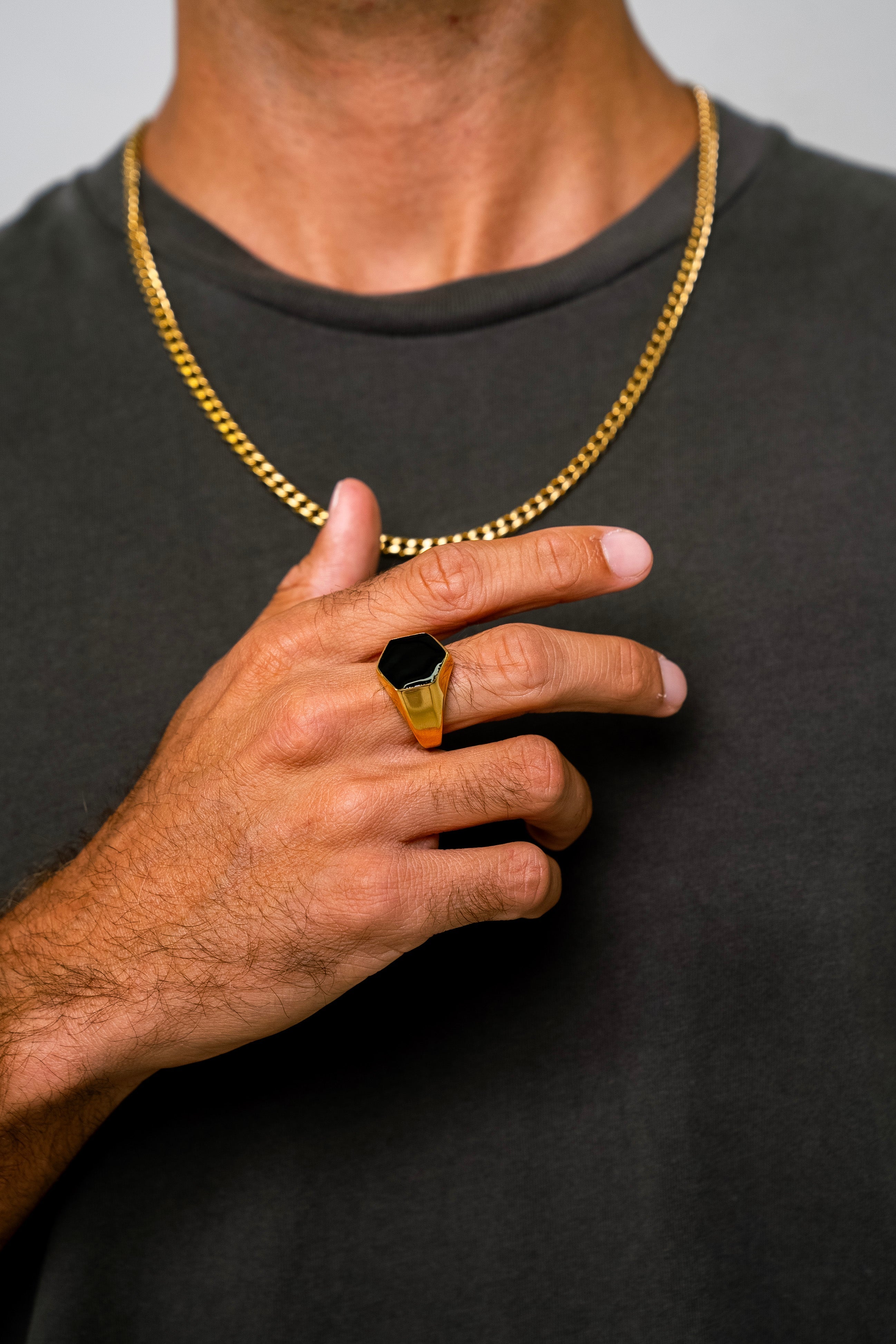 "APOLLO" Gold Plated Signet Ring