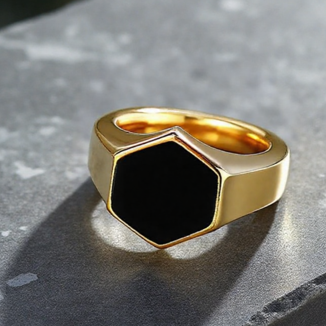 "APOLLO" Gold Plated Signet Ring